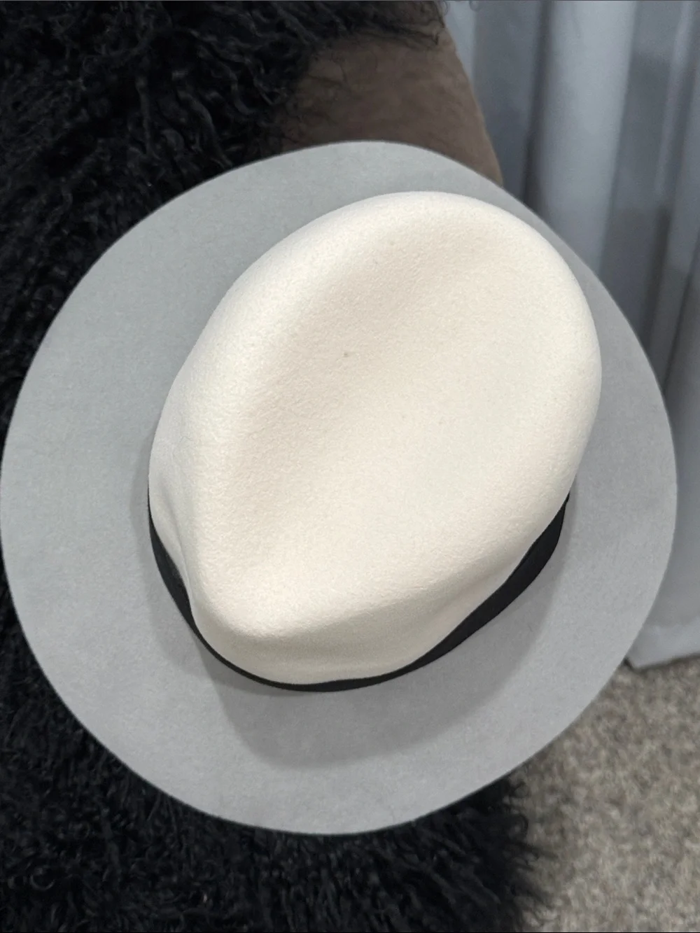 Rag & Bone Colorblock Wool Fedora Floppy Hat Size M